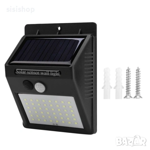 Соларна LED лампа със сензор за движение и 3 режима на работа 1582, снимка 6 - Външни лампи - 53978765