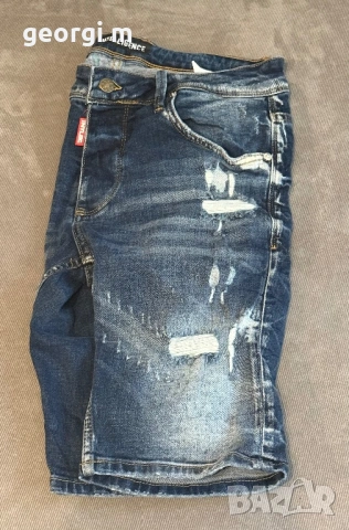 Мъжки къси дънки W-Intelligence (Jack & Jones), размер W30, снимка 3 - Дънки - 54800844
