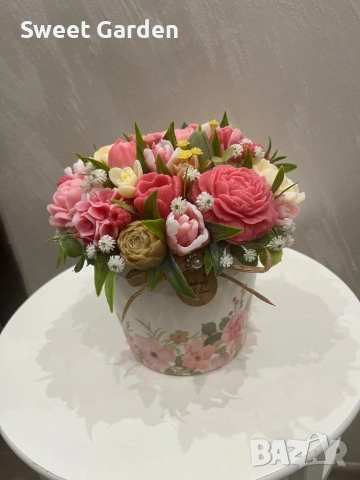 Аранжировки от ароматни сапунени цветя.., снимка 3 - Подаръци за жени - 54091043