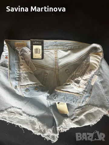 Къси денкови панталонки  levi’s 501, снимка 3 - Къси панталони и бермуди - 55412513