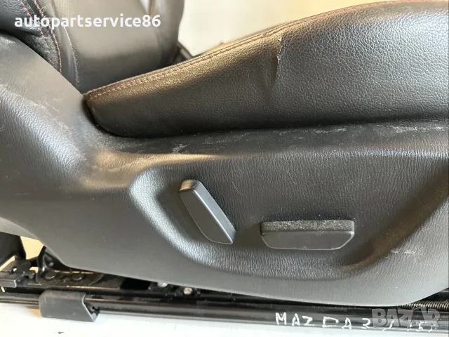 Предна дясна седалка черна кожа за Mazda 3 2.2D (2015) #212778, снимка 2 - Части - 55564677
