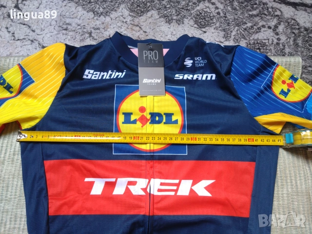 Santini Lidl-Trek Pro Team Aero Вело Джърси L, снимка 5 - Спортни дрехи, екипи - 55126055