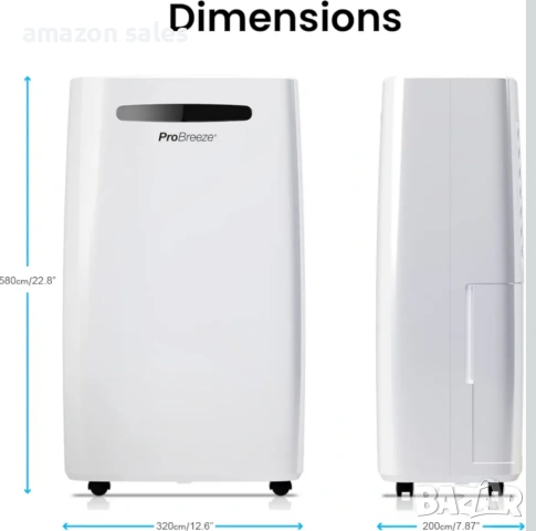 Pro Breeze 20L/Day Smart 20-л./ден влагоабсорбатор,резервоар 5,5л,електрически, снимка 16 - Влагоабсорбатори и влагоуловители - 54388460