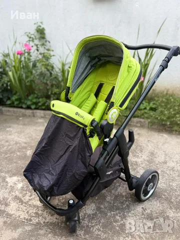 Детска количка Kiddy + кошче за новородено с ISOFIX – много запазен комплект, снимка 10 - Детски колички - 55695218