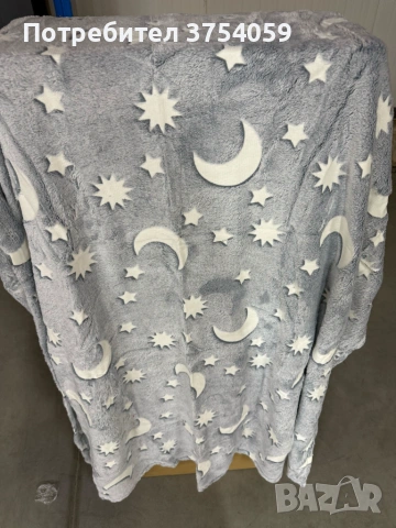 Светещо в тъмното одеяло Magic Blanket + Подарък Голям комплект конструктор с 165 части Плъзгащ блок, снимка 5 - Олекотени завивки и одеяла - 55160149