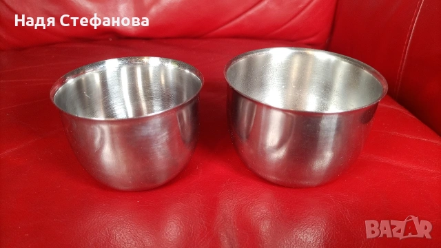 Купички алпака на Хром Силистра, крем карамел, 6 бр, снимка 7 - Антикварни и старинни предмети - 55222527