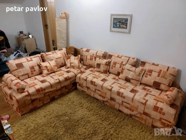 Единични легла/ ъглов диван, снимка 4 - Дивани и мека мебел - 54776613
