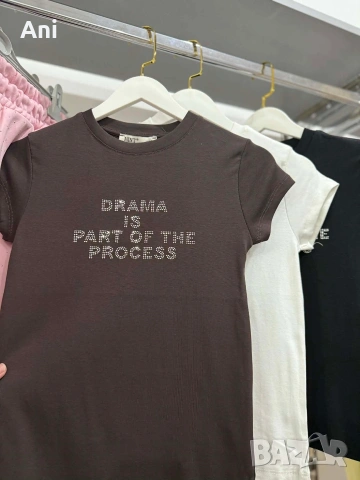 💓Топ тениски с камъни, снимка 8 - Тениски - 54284474