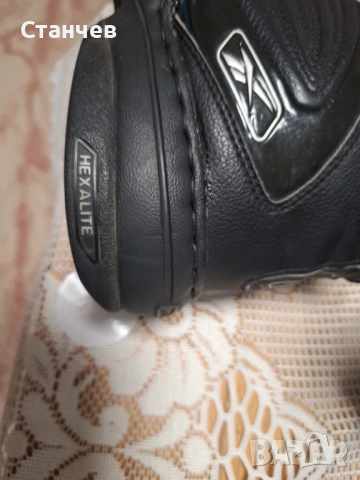 Кожени мъжки маратонки Reebok – Черни полуботи (Размер 41)26.5 см, снимка 2 - Маратонки - 54838919
