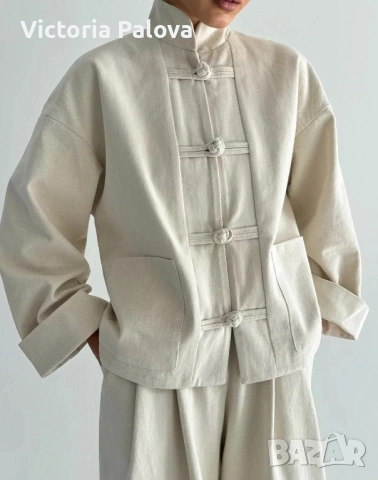 Ултра хитова риза в стил ципао St Michael (Marks & Spencer), 100% Cupro, снимка 18 - Ризи - 54561167