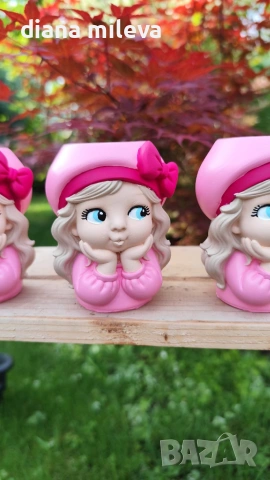 Малки сладки кукли кашпи!!, снимка 2 - Декорация за дома - 54981149