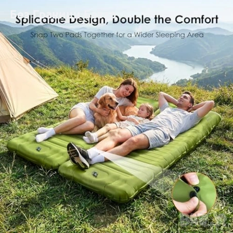 Нов Ултралек туристически матрак 1 кг водоустойчив с вградена помпа за туризъм къмпинг, снимка 6 - Матраци - 54093991