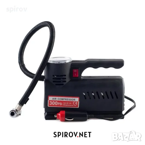 Компресор за гуми CarFace Klasik 12V 17bar с манометър и приставки, снимка 2 - Компресори - 55701118