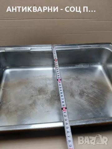 Стара Голяма Дълбока Хром Помеднена Тава За Печене На Месо 5кг. НОМЕР 289., снимка 12 - Прибори за хранене, готвене и сервиране - 55647430