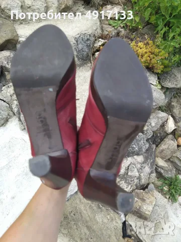 Gadea дамски кожени боти №40, бордо, Made in Spain, почти нови 60€, снимка 5 - Дамски елегантни обувки - 55663705