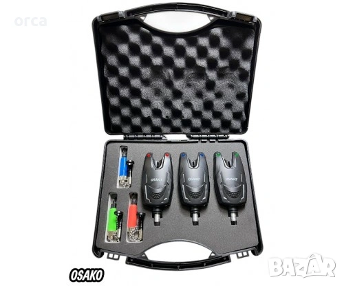 Комплект OSAKO K5 сигнализатори и обтегачи 3+3 за шаран