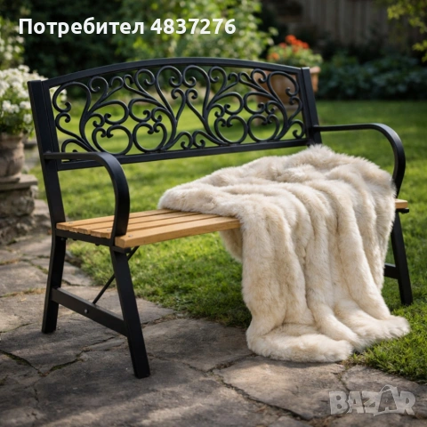 Елегантна градинска пейка - здрава болтова конструкция, снимка 7 - Градински мебели, декорация  - 54776281