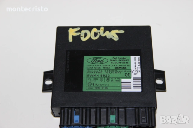 Комфорт модул Ford Focus MK1 (1998-2004г.) 98AG15K600FE / 98 AG 15K600 FE / 5WK4 8823 / 5WK48823, снимка 2 - Части - 54375267