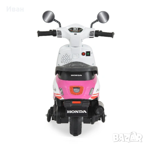 ТОП ЦЕНА!НОВО!Детски акумулаторен мотор Honda PINK с 12V батерия,предни светлини, снимка 3 - Детски велосипеди, триколки и коли - 54447083