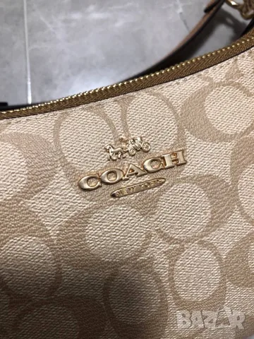 Coach Teri Shoulder Bag Signature Canvas – Chalk / Tan, снимка 5 - Чанти - 55416360