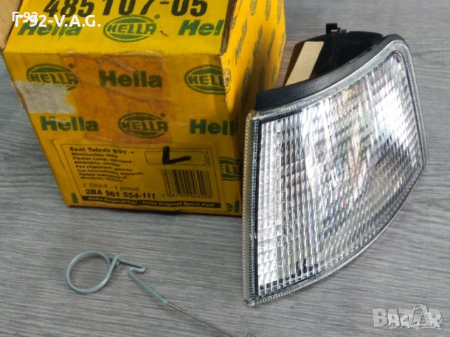 2BA961554-111**NEU**HELLA **бял преден Ляв мигач SEAT TOLEDO L 09/91-95 