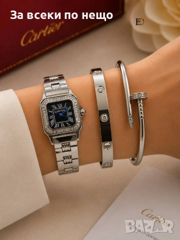 Cartier Дамски Комплект Часовник С Гривни - Различни Модели Код SK1732