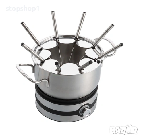 Комплект за фондю MAUVIEL 1830 / Неръждаема стомана / За 8 души / Фондю с олио / Сирене / Шоколад, снимка 3 - Други - 54078992