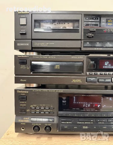 🔊Ретро аудио сет TECHNICS - Ресийвър с радио и еквалайзер, дек и CD плеър🔉, снимка 3 - Аудиосистеми - 55509066
