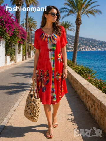 Индийски рокли 18 цвята – код 1397, снимка 18 - Рокли - 49665143