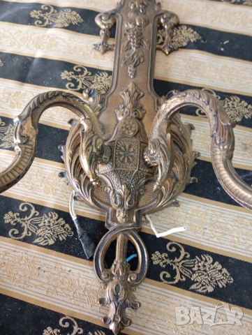 Чифт два аплика за стена арт деко, снимка 3 - Лампи за стена - 54192466