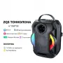 Преносима Bluetooth караоке колона ZQS-W4110 с 2 безжични микрофона, RGB светлини, FM радио, USB, TF, снимка 4