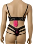 Hunkemöller комплект бельо с леопардов принт и черна дантела – сутиен 75C / бикини M, снимка 4