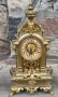 Бронзов каминенн часовник с два свещника, снимка 2