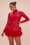 Мини рокля с 3D апликация - Бранд Fashion Nova, снимка 1