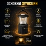 Силна ръчна къмпинг LED лампа осветление фенер преносима на батерии за палатка риболов аварии, снимка 5