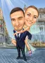 Дигитални Карикатури Портрет Ръчна Рисувана Карикатура Подарък Рожден ден Юбилей Двойка Картини , снимка 14