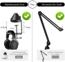  LANUCN Boom Arm pro - 3/8 5/8 Стабилна висококачествена метална стойка с рамо за микрофон, снимка 4