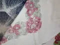 Правоъгълна ленена покривка макове щампа нова132х114см, снимка 5