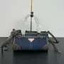 Prada Дизайнерска Дънкова Чанта С Катарами И Дълга Дръжка - 3 Цвята Код KP4, снимка 2