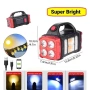 Соларен фенер COB/LED презареждащ се USB преносим с дръжка_1236587, снимка 6