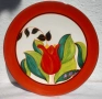 Разкошно декоративно плато Wedgwood Clarice Cliff Red Tulip, снимка 14
