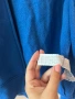 Bershka дамски син суитчър с качулка и цип с два джоба и гумирана щампа на гърба орърсайз модел 💙, снимка 6
