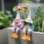 Декоративни градински фигурки чифт влюбени патици 2 бр. – Реалистична украса от смола за двор, гради, снимка 5