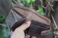 Продавам ръчно изработен портфейл от естествена кожа, снимка 5