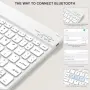 Нов Калъф с Bluetooth клавиатура за iPad 9/8/7 10.2, светлосин магнитен кейс Айпад, снимка 5
