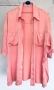 Alberto Fabiani 100% коприна – luxury oversized риза в цвят Peach Amber Италия, снимка 3