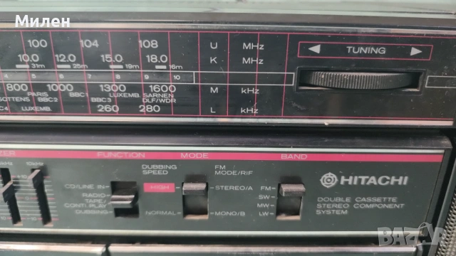 Hitachi TRK-W540E radio cassette player Хитачи радио касетофон за колекция, снимка 4 - Радиокасетофони, транзистори - 53965171