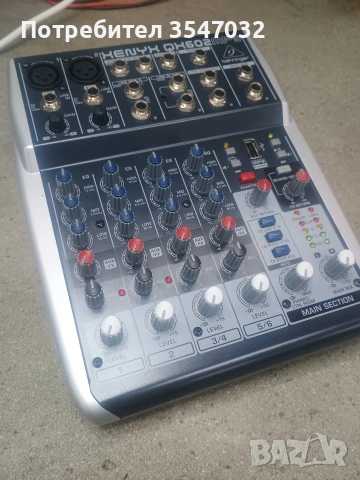 пулт behringer xenyx qx602 MP3 , снимка 2 - Ресийвъри, усилватели, смесителни пултове - 54810348
