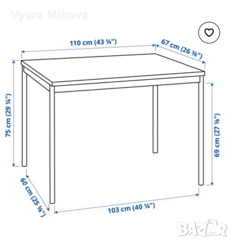 Кухненска маса, снимка 3 - Маси - 53988553