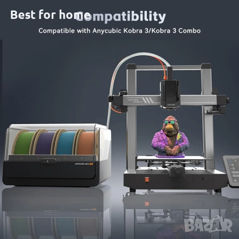 ANYCUBIC Kobra 3 хотенд 3D принтер екструдер V5 J-образна печатаща глава със силиконов чорап 0.4 мм , снимка 6 - Други инструменти - 54311251